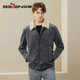 柒牌【燈芯絨】男裝夾克男秋冬厚款仿羊羔絨可拆卸翻領(lǐng)工裝風(fēng)外套