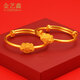 金藝鑫黃金寶寶手鐲寶寶鎖嬰兒長(cháng)命鎖手鏈滿(mǎn)月金飾足金999金鎖平安鎖 寶寶手鐲重約12.3克 一對