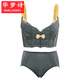 華蘿詩(shī) 美容院內(nèi)衣女士聚攏性感收副乳防下垂外擴(kuò)上托矯正調(diào)整型文胸罩六排扣薄款大胸顯小胖mm高側(cè)收 墨綠色 套裝 38D/85D 無(wú)海綿