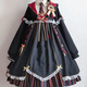 歐維沃全款魔法少女lolita小女巫煉金op洋裝秋冬洛麗塔萬(wàn)圣節服裝 黑色op單件 送領(lǐng)帶徽章 L 135斤以下
