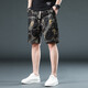 潮天士中國風(fēng)花短褲男寬松海邊沙灘褲男士夏季薄款潮流運動(dòng)五分中褲子