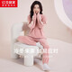 紅豆居家女士家居服套裝加絨加厚寬松休閑居家圓領(lǐng)套頭睡衣可外穿 橡皮粉 女士165/M