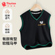 纖絲鳥(niǎo)（TINSINO）兒童馬甲男女童衛衣馬甲中大童背心坎肩衣服童裝 黃字小鳥(niǎo)