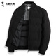 與狼共舞【85%鴨絨】冬防風(fēng)保暖棒球服外套男士羽絨服 001黑色 M(170) 