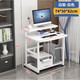匠理小型電腦桌家用臺式迷你書(shū)桌可移動(dòng)床桌簡(jiǎn)易小戶(hù)型60 74cm電腦桌 白+白色桌面長(cháng)74