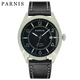 柏尼時(shí)（PARNIS）雅致簡(jiǎn)約手表 男士 自動(dòng)機械表 夜光男表 潮流皮帶日歷表 新品 銀殼黑表盤(pán)－簡(jiǎn)約－24鉆