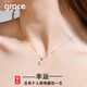 Grace Girl鉆石18K金四葉草項(xiàng)鏈女玫瑰金鎖骨鏈彩金原創(chuàng)送女友閨蜜 K金鉆石白四葉草項(xiàng)鏈（本地倉）