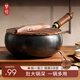 夢(mèng)創(chuàng)【古法大肚鍋】夢(mèng)創(chuàng)正宗章丘不粘鐵鍋小炒鍋炒菜燉湯24CM小鐵鍋 【鍋蓋+鍋鏟+古法大肚鍋】 24cm 玻璃蓋(已開(kāi)鍋-材質(zhì)：熟鐵/精鐵)