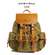 玩累了的孩子·手工胡椒鹽 雙肩男女大容量旅行戶(hù)外旅游休閑傘兵背包old bro 卡其尼龍+美A4+Riri拉鏈-MINI版
