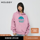 moussy新品多巴胺落日字母印花連帽衛(wèi)衣女028HAL90-2331 101淺紫色 均碼