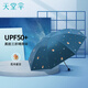 天堂傘遮陽傘太陽傘黑膠防曬傘防紫外線三折便攜晴雨兩用傘女 小熊 油藍