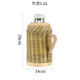 竹編熱水瓶家用暖水壺圍爐煮茶復(fù)古玻璃內(nèi)膽老式開水瓶木塞保溫瓶 竹青麻繩款白膽 1.6L