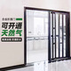 無(wú)下軌鋁合金折疊門推拉門衛(wèi)生間廚房浴室陽(yáng)臺(tái)開放式隱形伸縮隔斷 白色