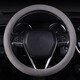 軒太狼汽車方向盤套冬季短絨毛絨保暖冬天通用平絨仿羊毛絨專用把套防寒 【圓型-短絨】灰色