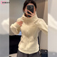 DXOT外套女春秋款2025新款秋冬薄款衛(wèi)衣修身連帽開衫緊身運動套裝上衣 奶茶色【春秋常規(guī)款】 M