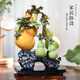 翊珗（YIXIAN）石灣公仔葫蘆陶瓷客廳擺件工藝品創(chuàng)意喬遷新居禮品家居玄關(guān)裝飾品 產(chǎn)品名稱：小五福臨門