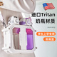 私家良品兒童水杯大容量男女tritan噸頓噸墩桶運動(dòng)水壺雙倉雙飲軍訓杯子