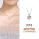 Djin十二星座一克拉莫桑鉆銀項(xiàng)鏈女鎖骨鏈女吊墜生日女神節(jié)禮物送女友 雙魚座