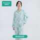 全棉時(shí)代【商場(chǎng)同款】女士雙層紗布柔軟家居服簡(jiǎn)潔印花實(shí)穿睡衣女 綠底印花 L