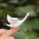 君始小擺件精致裝飾品放玄關(guān)新款仿真動(dòng)物公仔pvc白色小天鵝水族玩偶 E款天鵝01#