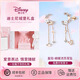 迪士尼（Disney）花蝶之約S925純銀耳釘耳飾生日禮物女老婆情侶結(jié)婚紀(jì)念日耳環(huán)耳墜 花蝶之約-玫金【童話城堡禮盒】