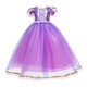 GEE-AZZY蘇菲亞長(cháng)發(fā)公主裙兒童連衣裙樂(lè )佩女童夏季幼兒園表演裙套裝圣誕節 紫色連衣裙（單件裙子） 130