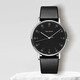 三宅一生三宅一生手表男39mm黑表盤(pán)針扣簡(jiǎn)約女士手表禮物 NYAJ002Y