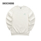 斯凱奇（Skechers）秋冬男女同款針織加絨舒適休閑圓領(lǐng)衛(wèi)衣L323U123 棉花糖白/0074 L