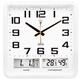 北極星 掛鐘14英寸萬(wàn)年歷溫濕度計創(chuàng  )意客廳日歷掛表鐘表白雙液晶