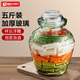 天喜（TIANXI）泡菜壇子家用加厚密封罐透明大容量臘八蒜罐泡酒罐腌菜壇子 5斤裝