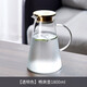 DELISOGA冷水壺玻璃耐高溫家用涼白開(kāi)水杯大容量泡茶壺耐熱扎壺夏季果汁瓶 【透明】暢爽壺【能裝3斤半水】