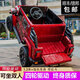 顏桔兒童電動(dòng)車(chē)四輪汽 車(chē)小孩男女寶寶玩具車(chē)可坐雙人四驅帶斗搖擺車(chē) 頂配烤漆紅：12v大電瓶+全功能