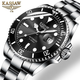 KASSAW瑞士認證緑水鬼手表男士全自動(dòng)機械表男表黑鬼黑游艇名表防水腕表 K909G.黑面水鬼