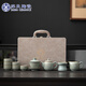 蘇氏陶瓷（SUSHI CERAMICS）汝窯茶具套裝豆綠水木年華開(kāi)片功夫茶具禮盒裝節日送禮套組J0902