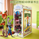 迪士尼（Disney）瘋狂動物城書立 兒童3D立體木質(zhì)拼圖玩具家居裝飾生日禮物禮品