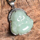 岐昌堂S925銀鑲天然A貨翡翠玉佛吊墜項鏈玉石觀(guān)音首飾男女情侶生日禮物 銀鑲嵌翡翠佛公吊墜（含銀鏈子）