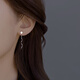 金瑞誠(chéng) 銀耳線女999足銀流蘇短款耳鏈簡(jiǎn)約圓臉耳墜甜美輕奢耳飾銀杏葉 星月耳線