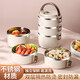 溥畔保溫飯盒四層飯盒不銹鋼食品級加厚微波爐可加熱大容量帶蓋上班族 加厚升級款【可微波爐加熱】 大容量單層飯盒【帶提手】