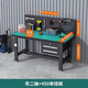 中存重型工作臺鉗工工作臺多功能操作臺不銹鋼維修臺車(chē)間操作檢驗臺子 吊二抽＋450單掛板 桌子長(cháng)1.2米