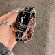 筱岙vivoppo蘋(píng)果機(jī)通用iwatch GT4智能手表女款小香風(fēng)雙排鏈心率多功能運(yùn)動(dòng)腕表高檔生日禮物語(yǔ)音夏 銀黑