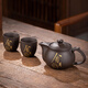 瓷牌茗茶具（cipaiming teaset）瓷牌茗 紫砂功夫茶具套裝家用茶壺茶杯茶盤(pán)茶臺整套 鵜鶘《舍得》紫砂一壺二杯