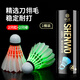 HEHOU夜光羽毛球耐打熒光防風(fēng)尼龍鵝毛帶燈訓練晚上夜間發(fā)光羽毛球 精品真鵝毛1桶裝2紅+2綠 0筒 發(fā)光羽毛球