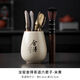 豐眾汝窯茶道六君子功夫茶具用品配件哥窯茶道泡茶工具茶刀茶夾套裝 米黃（圓滿）舍得六君子 無規(guī)格
