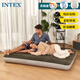 INTEX64108雙人充氣床墊露營氣墊床戶外車載床防潮墊折疊床含干電池泵