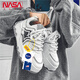 NASA XVVX官方聯(lián)名板鞋男生潮牌休閑百搭青少年厚底增高面包鞋小眾運(yùn)動(dòng)潮鞋 白色 42