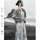 大青龍肆東方簡(jiǎn)奢風(fēng)新中式國(guó)風(fēng)短外套女款夏季盤(pán)扣刺繡天絲外搭輕薄防曬衣 灰色 S =小碼