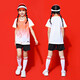 DUBLS女童羽毛球服套裝2024新款夏季兒童運動套裝訓(xùn)練隊服乒乓球服定制 7702白色套裝(男女同款) 2XS(130-140cm)