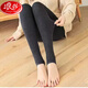 浪莎（LangSha）羊脂絨修身連體襪秋冬女外穿保暖加厚加絨高腰踩腳連腳打底褲 深灰踩 腳款】 日本羊脂襪 均碼 升級款80-150斤】