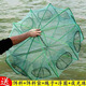 海陸豐【加粗加厚】魚(yú)網(wǎng)j蝦籠地魚(yú)蝦網(wǎng)籠可折疊適用龍蝦黃鱔籠捕蝦網(wǎng) 10進(jìn)（80x26）10餌加輔料 加厚加粗