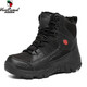 西域駱駝（VANCAMEL）軍迷戰術(shù)作戰軍勾靴男拉鏈款高筒巡山護林抗寒內蒙新疆東北大棉鞋 777黑色加絨 45